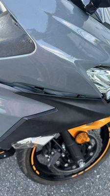 Fairing hanging off after they dropped my bike