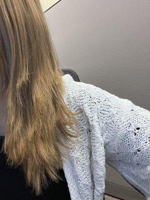 Choppy and uneven af. Are these suppose to be layers?!?!