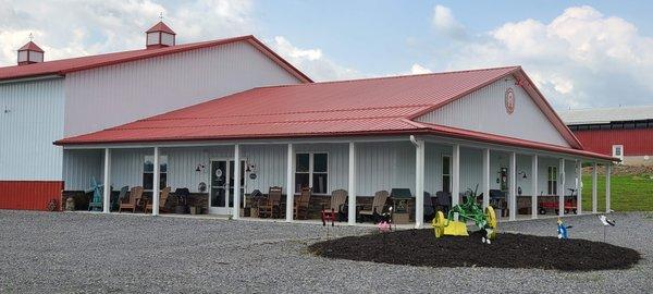 The outside of The Chicken Ranch.