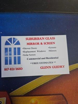 Suburban Glass Mirror & Screen