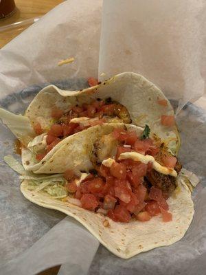 My blackened shrimp tacos
