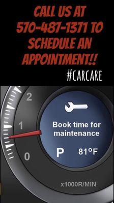 Call us to schedule an appointment or visit us online!! We are your One Stop Auto Shop!!