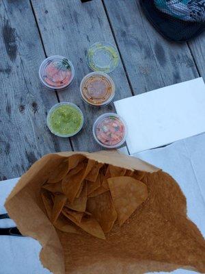 Small Chips and Salsa -- actually a lot of chips