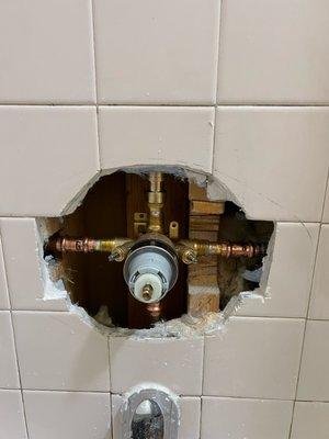 Shower valve change out