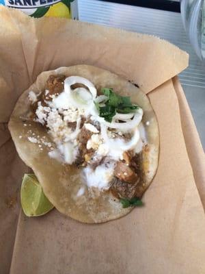 Pork salsa verde taco