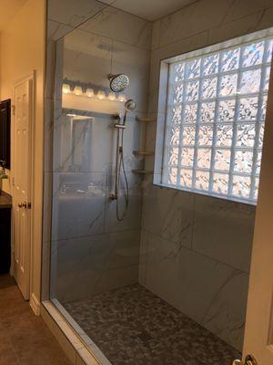 Finish walk-in shower