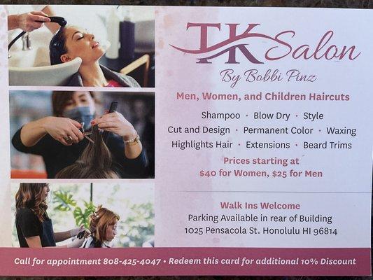 TK Salon by Bobbi pinz