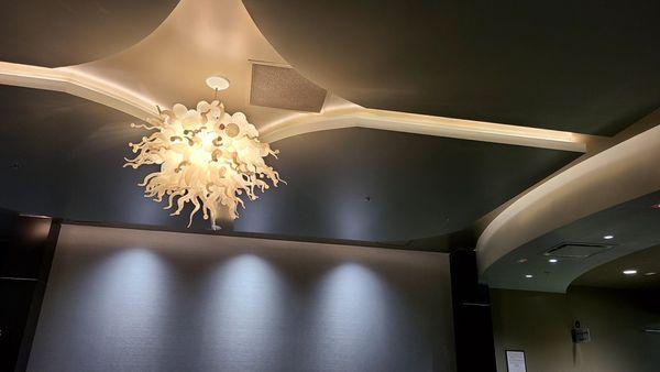 Chandelier, coolness, & nice Dom lighting at WHASN Kirsten Rojas MD