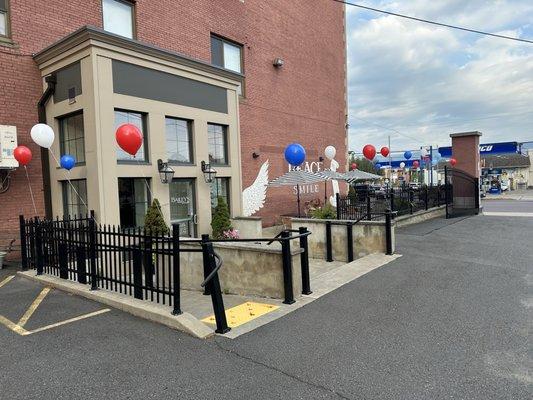 Off street parking. Side patio.