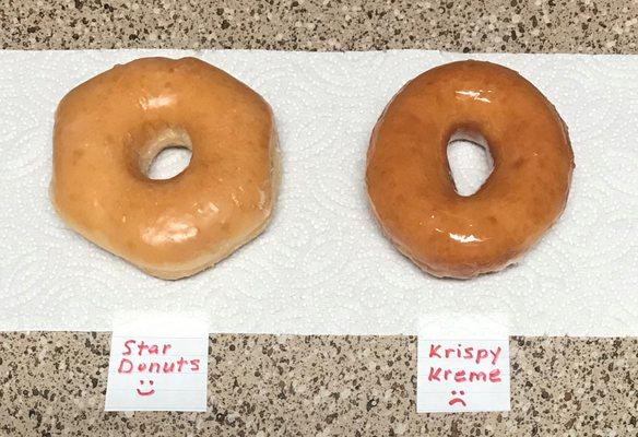 Glazed donuts are really good and bargain priced at only 85 cents!! Donut had a good texture inside and it was nicely browned on outside.