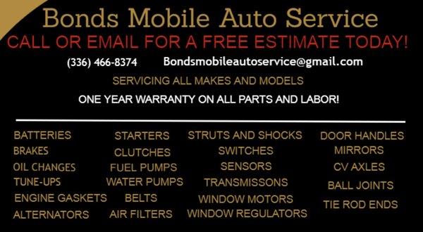 Bonds Mobile Auto Service