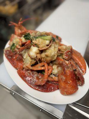 Ginger, scallion lobster