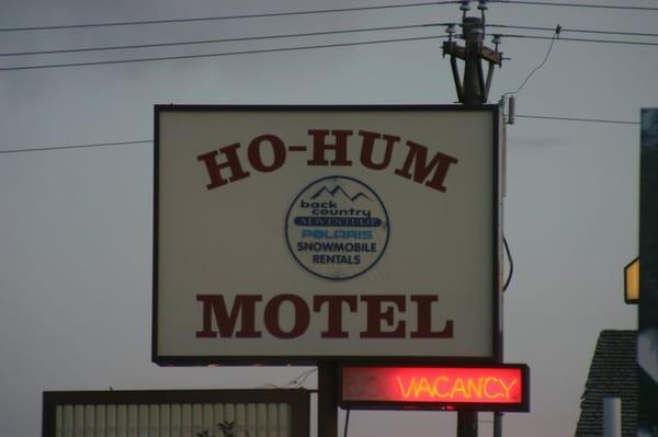 I didn't stay here, I just thought the sign was funny.