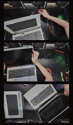 Acer laptop with new hinge, top casing, and screen replacement--restored and ready to go! Fast, clean repair by Restart Computer Solutions