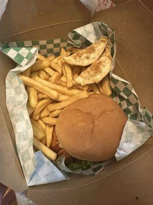 Buldak chicken sandwich meal