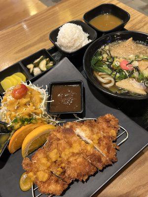 Lunch Bento Meal Box - my favorite Chicken kunkatsu with seafood ramen.