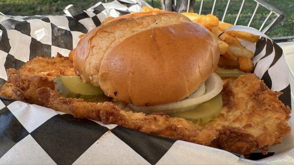 Tenderloin and fries.