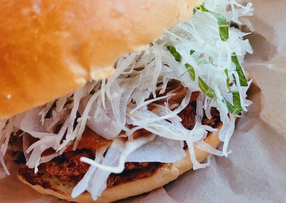 Pork Katsu Burger with Miso Sauce