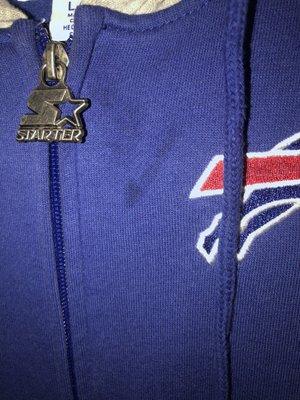 The black mark left by the dry cleaners!