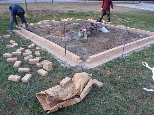 Engraved Brick Garden Edgers