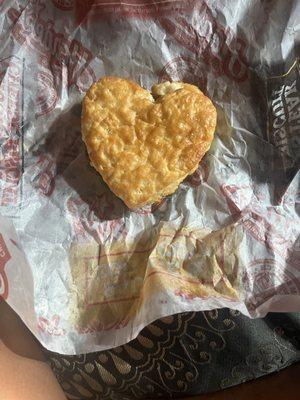 Heart shaped Sausage Biscuit