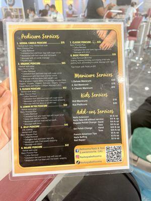 Current Pricing of Services Offered by them (Sep. 2025)