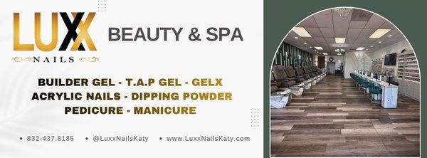 We are specialize Builder Gel* T.A.P Gel * Gel-X * Acrylic Nails * Nails Art