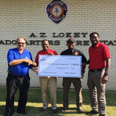 Suporting the City of Greenville Fire Department.