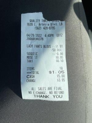 Quality Thrift Store