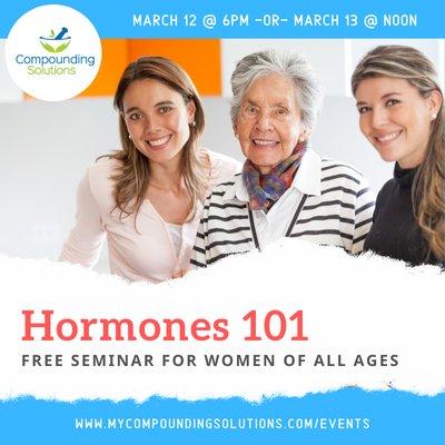 Visit https://mycompoundingsolutions.com/events/ for more info and to register.