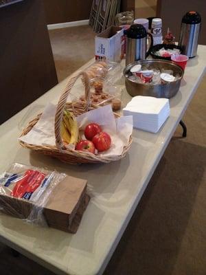 resident appreciation week! grab and go breakfast :)