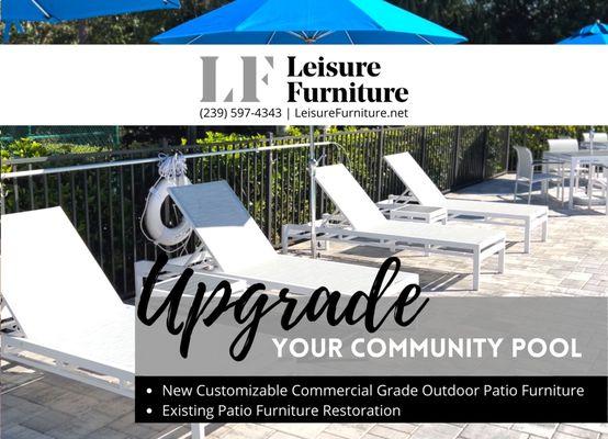 New Commercial Patio Furniture Naples, Florida. Restore patio furniture in Naples, Marco Island, Estero, Fort Myers