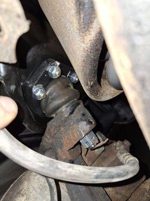 Supertires clearwater technician David put 1 of 2 ball joint spacers on truck 1 on passenger side 0 on driver side and installed wrong