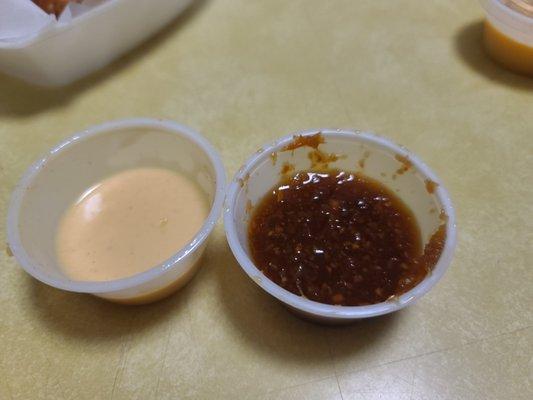 Thursday June 2, 2022
 Left - Yum yum sauce 
 Right - Ginger Sauce