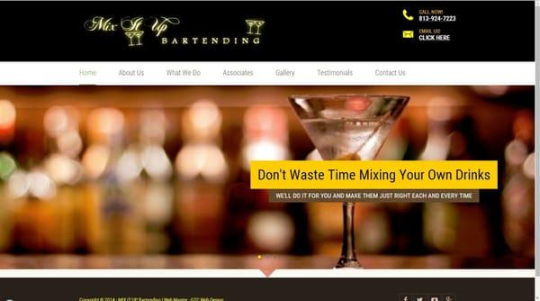 http://www.mixitupbartending.com
Private bartending service for the Tampa Bay area available for private parties and businesses