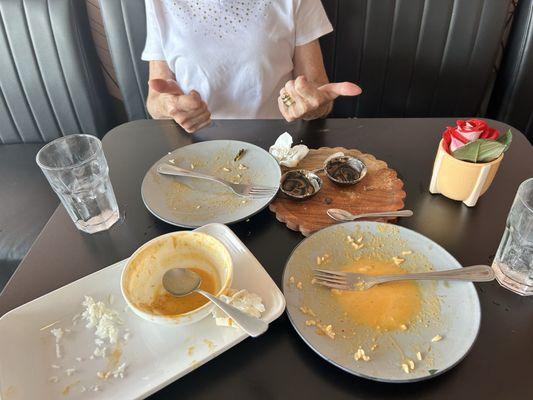 Finished food dining