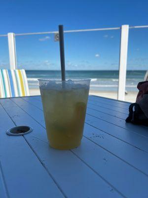 Their perfect margarita and a beautiful view