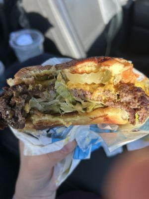 Disappointing double cheeseburger