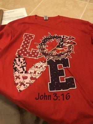 Front of what was supposed to be red Friday Not John3:16
