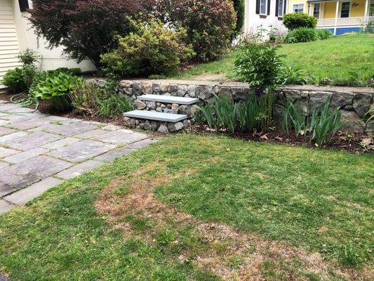 Blue stone stair treads