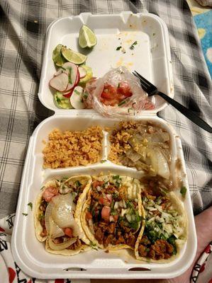 My usual fare- Al Pastor taco combo.