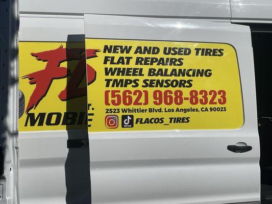 Mobile tire repair van