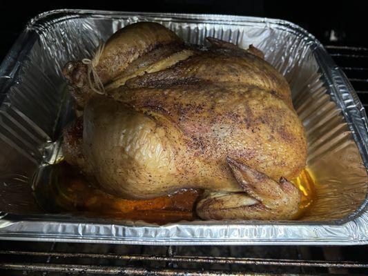 Smoked whole chicken