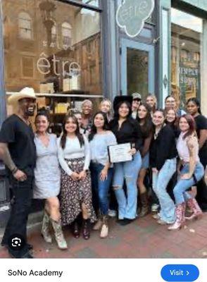 SoNo Academy and Salon Etre are one and the same, right? Appears so from the photo...