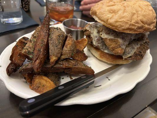 Buttermilk Fried Chicken with Rosemary Potato Wedges