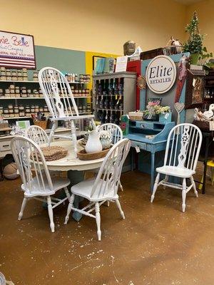 Vintage chairs, sturdy and 6 to compliment your table.