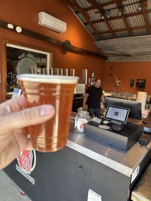 My favorite summer lager on tap at McMillin Farm Brewhouse.