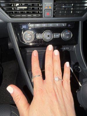 Lasted a day and a half. Have to redo my nails at home and don't have a similar color