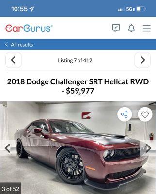 The vehicle that I purchased from the company.