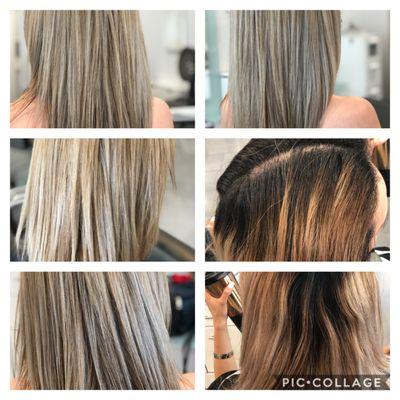 salon Kaveh Before and after Hair coloring